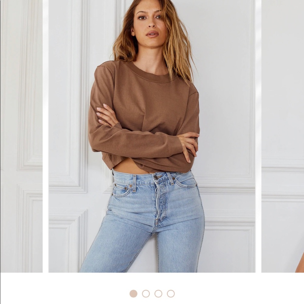 TAN+LINES by Sivan Ayla HOLLYWOOD TEE, Latte, Size M